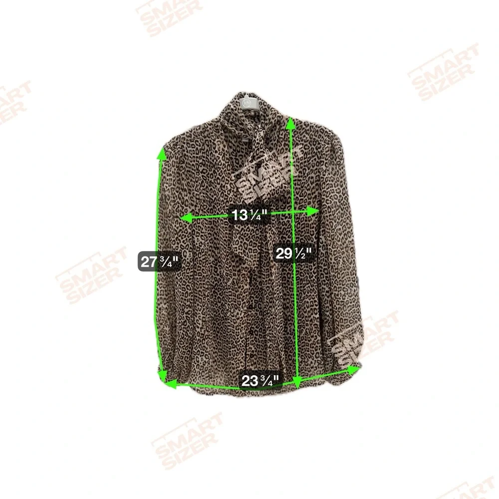 Chico’s Leopard Print Bow Tie Blouse Large - Picture 13 of 13